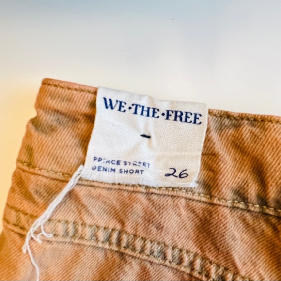 We The Free Prince Street Denim Shorts Size 26 Orange Tone Fall Outfits A1 - Picture 6 of 7